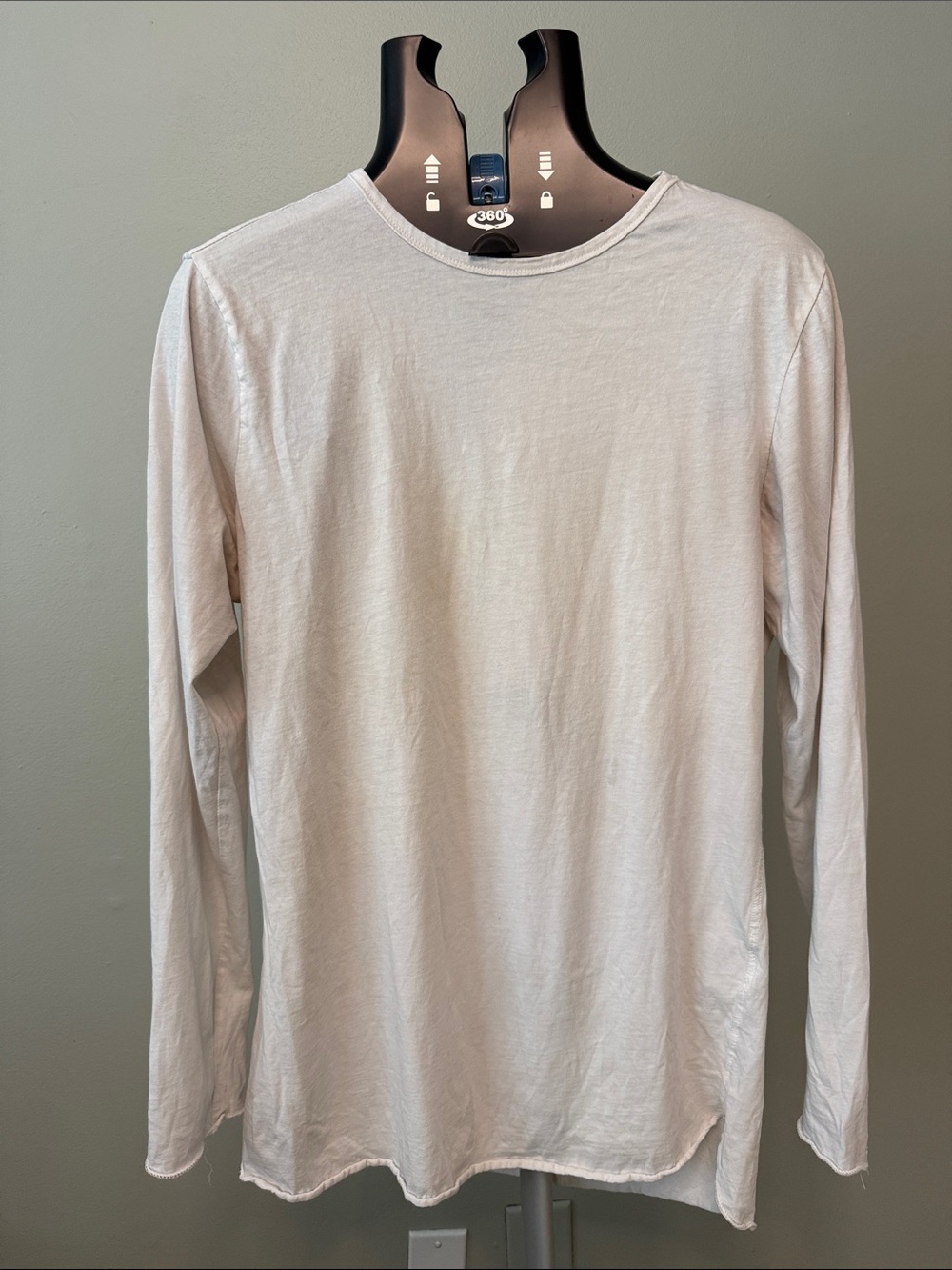 Divided Men's Long-Sleeve Crew Neck Shirt - Cream